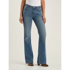 Lee Jeans Women's Size 8 Blue Denim Bootcut Flare‎ Mid Rise Regular Fit